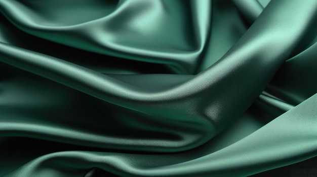 Een groene zijden stof die gemaakt wordt door het bedrijf van het bedrijf.