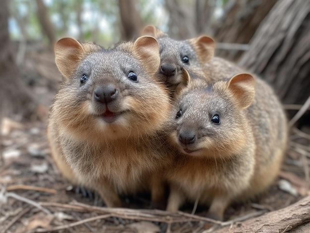 Een groep dieren met op de voorkant de naam marmot