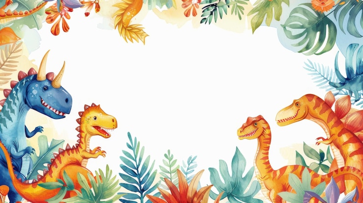 Foto een groep dinosaurus speelgoed is verspreid over een witte achtergrond