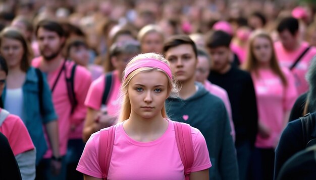 Een groep glimlachende meisjes die buiten joggen en een gezonde levensstijl bevorderen, gegenereerd door kunstmatige intelligentie