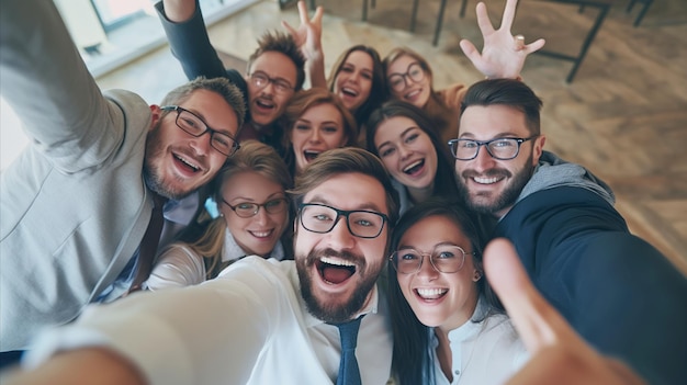 Een groep individuen die samen staan voor