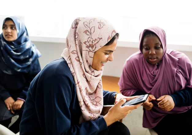 Een groep islamitische studenten