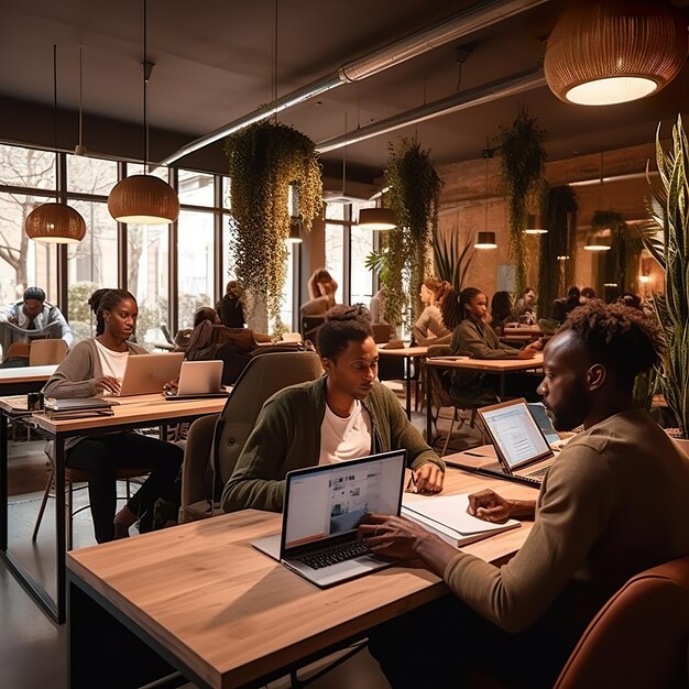 Een groep jonge kantoormedewerkers, terloops gekleed in de pakken, die wat kantoorwerk hebben in het algemeen