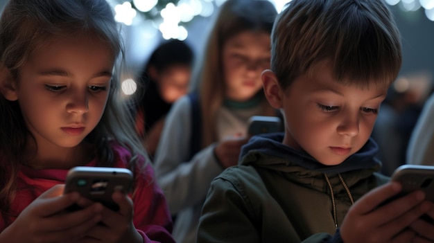 Een groep kinderen wordt gevangen in de natuur, maar in plaats van te genieten van de omgeving worden ze aan elkaar geplakt.