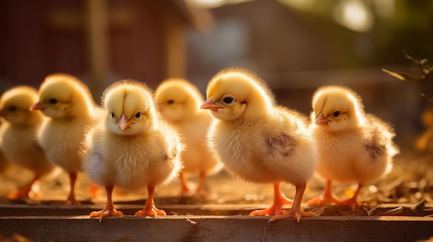 Een groep kippen op een boerderij