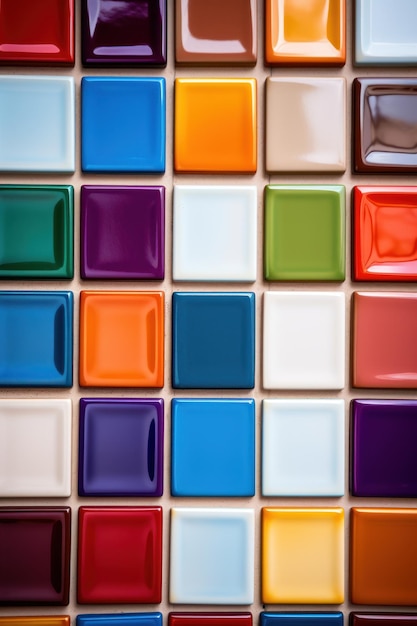 Foto een groep kleurrijke tegels