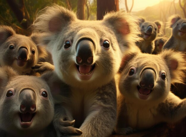 Een groep koala's