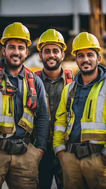 Een groep mannen met helmen en gele hesjes met de woorden brandweerman op de zijkant.