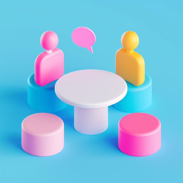 een groep mensen die rond een tafel zitten met een witte tafel