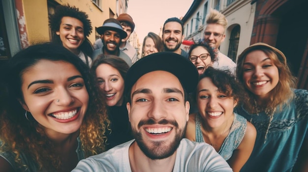 een groep mensen met een camera die zegt weet je dat je een persoon bent