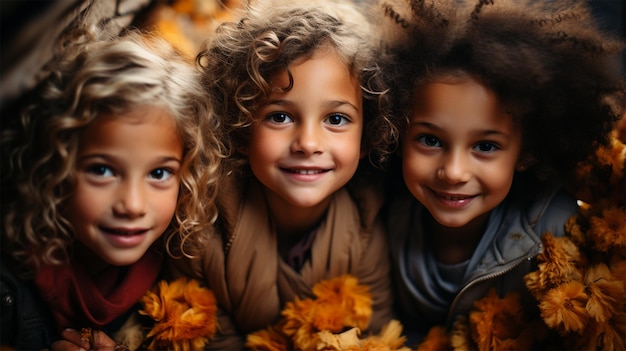 een groep mooie kinderen