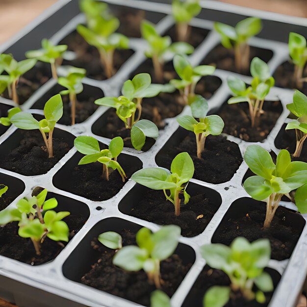 een groep planten die in een pan zitten