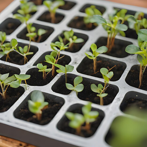 een groep planten met de woorden quot zaailingen op hen