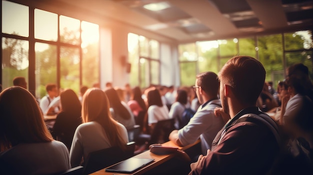 Een groep van multiraciale jonge mensen jongens en meisjes glimlachende studenten in maskers zitten in een educ