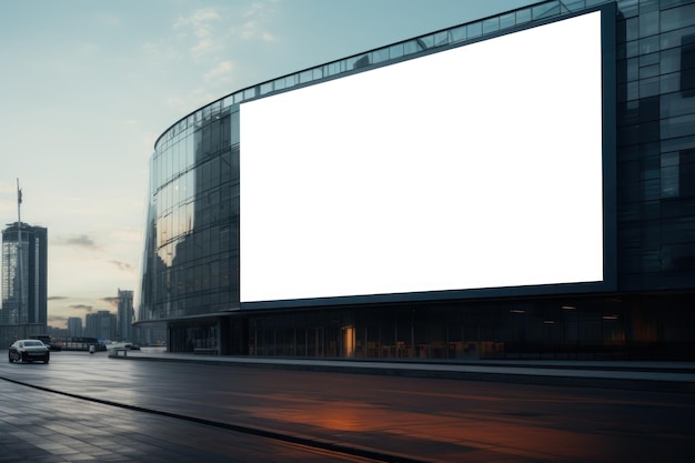 Een groot reclamebord midden in de stad Generaivr AI