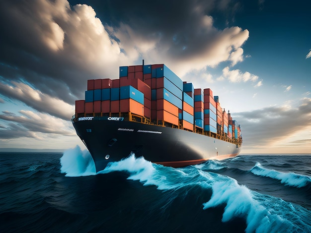 een groot schip met containers