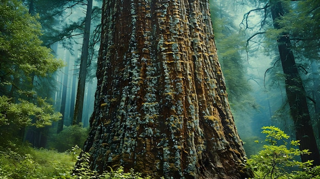 een grote boom in het midden van een bos