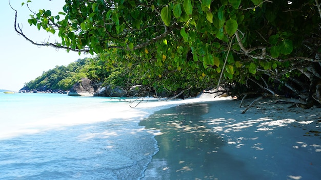 Een hagelwit strand op het eiland Similan