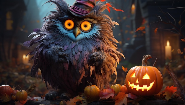 Een Halloween personage als een Pixar personage Epic detail Cinematic