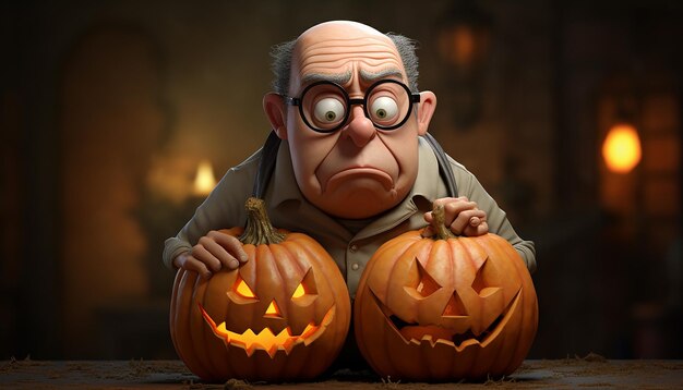 Een Halloween personage als een Pixar personage Epic detail Cinematic