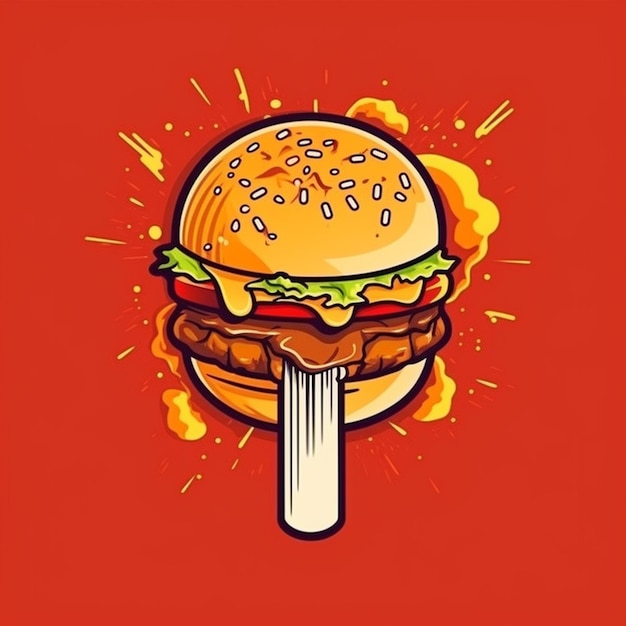 Een hamburger-logo-vector