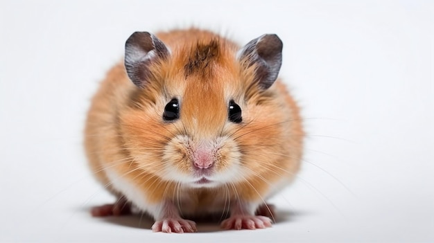 Een hamster met een witte achtergrond