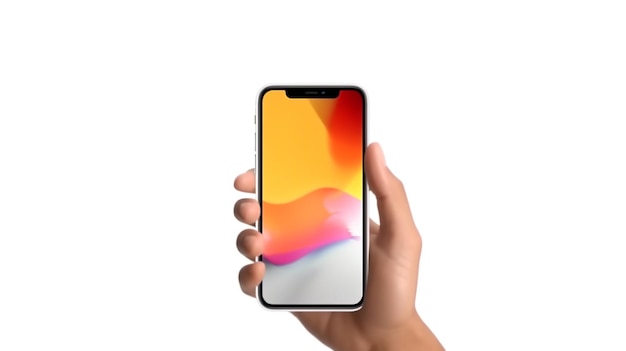 Een hand die een telefoon vasthoudt waarop iphone 11 staat.