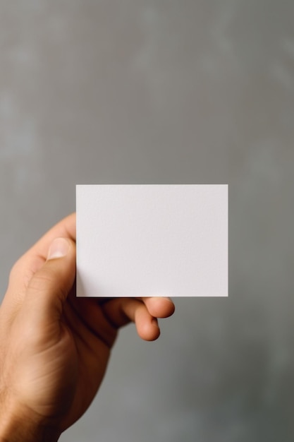 een hand die een wit vel papier vasthoudt met de tekst "vierkant".