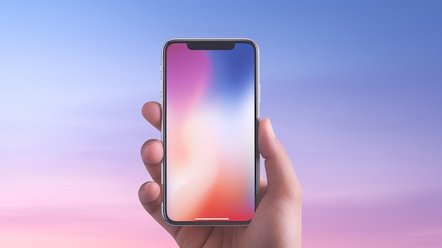 een hand met een mobiele telefoon