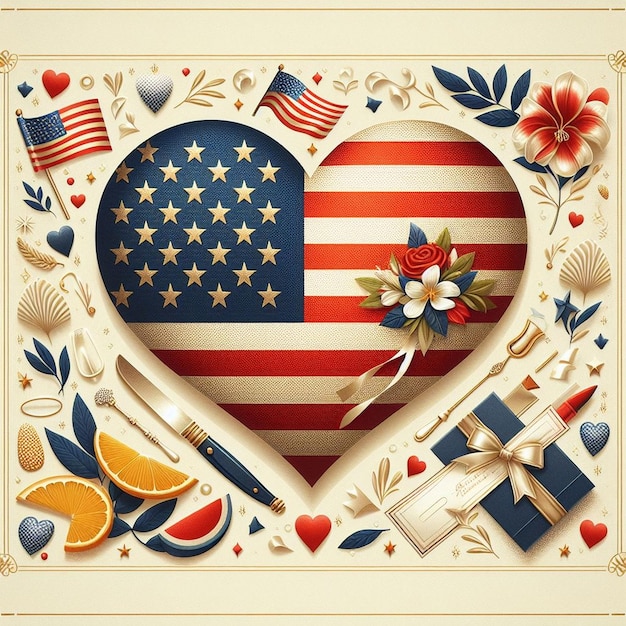 Foto een hart met de letters u s a