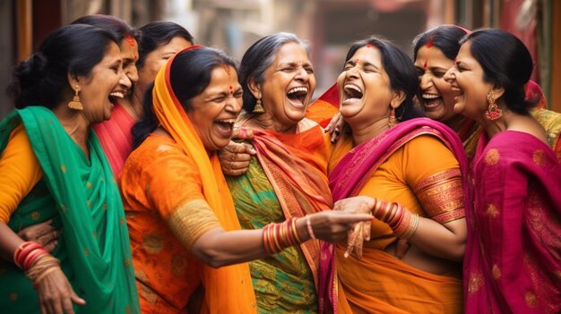 Een hartverwarmend beeld van vrouwen die samenkomen om Teej te vieren.