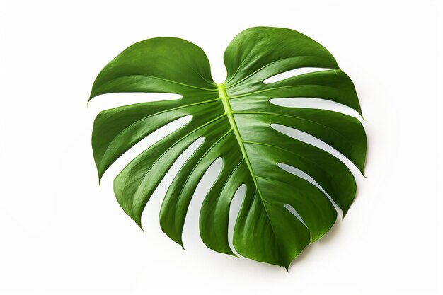 een hartvormig blad met een witte achtergrond