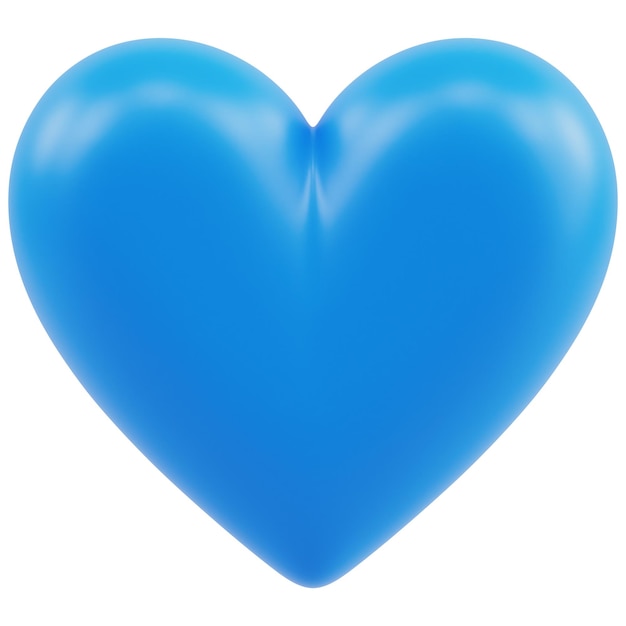 Een hartvormig blauw hart met het woord liefde erop.