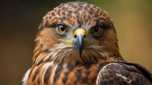 een havik met een gele snavel en een zwarte snavel