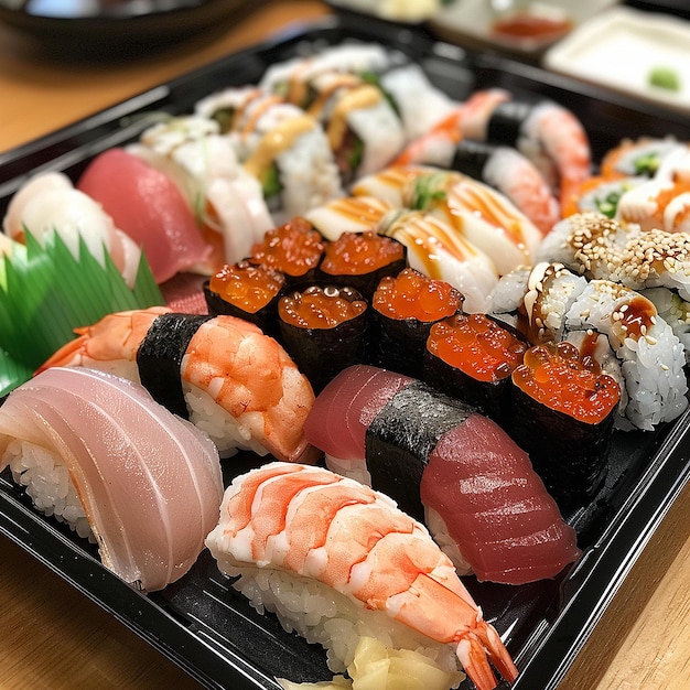 Een heerlijk assortiment verse sushi