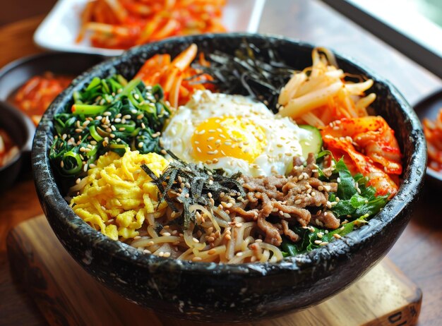 Een heerlijk en voedzaam Koreaans gerecht genaamd Bibimbap