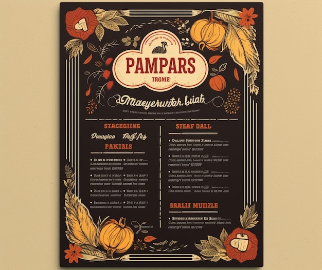 Een heerlijk menu met onze Thanksgiving.