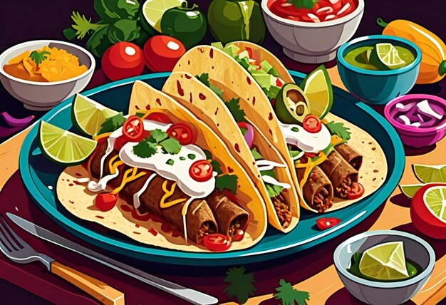 Een heerlijk Mexicaans eten.