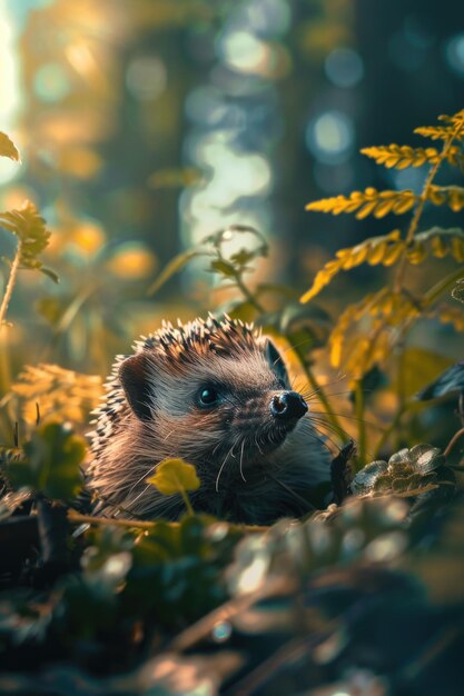 Foto een heg in het midden van een bos geschikt voor natuur- en buitenthema's