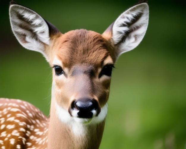 een hert met twee oren die "wild" zeggen.