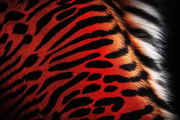 Een High Definition Macro-opname van een werkelijke huid of huid van een Indo-Chinese Tiger Panthera