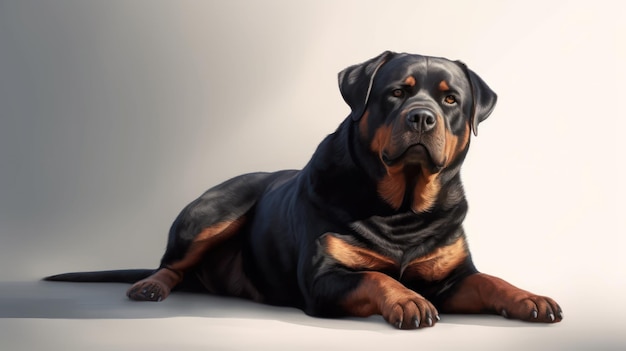 Een hond die een rottweiler is