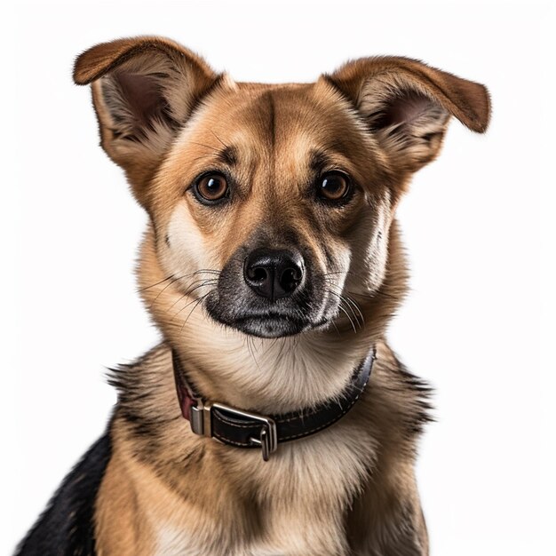 Een hond met een halsband die zegt 'ik ben een hond'