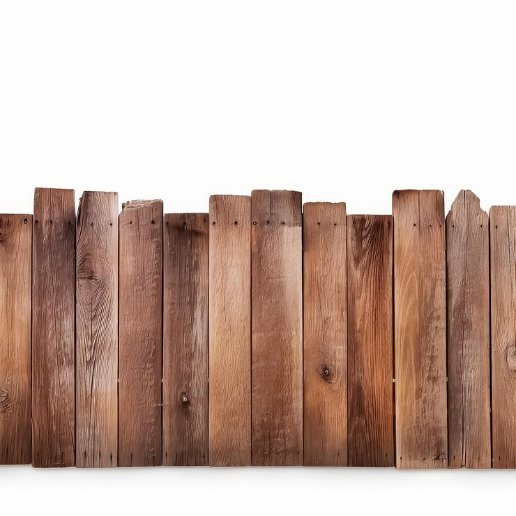 Foto een houten hek met veel houten palen