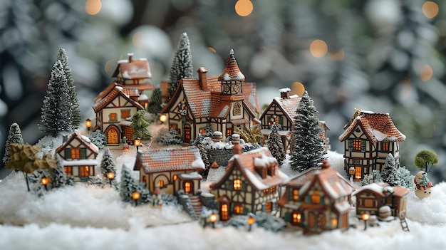 een houten speelgoedhuis met een kerstboom op de top