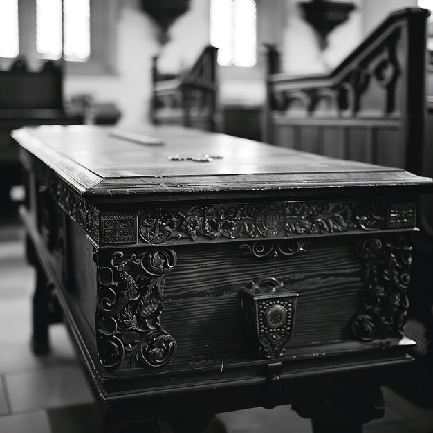 Foto een houten tafel met het woord scharnier erop