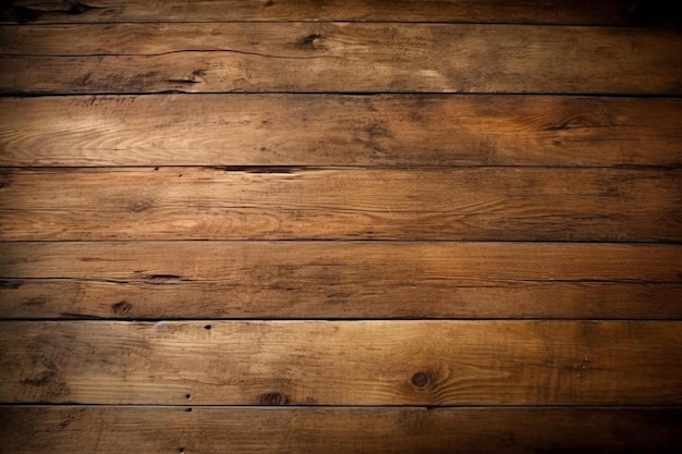 een houten vloer met een bruine achtergrond die natuurlijk zegt