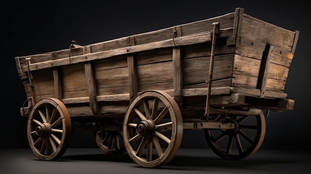 Een houten wagon uit de film the old movie