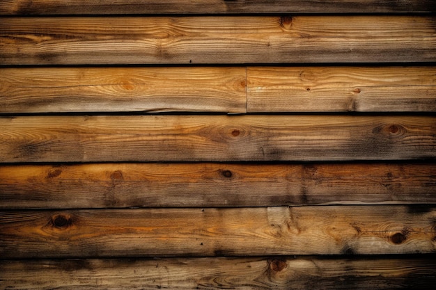 Een houten wand met een bruine achtergrond waar hout op staat.