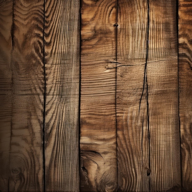 Een houten wand met een gestructureerde achtergrond met een ruw houtpatroon.